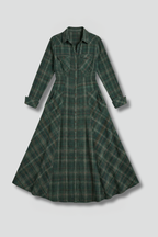 Women’s Maxi Dress with Button Front and Long Sleeves