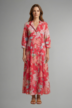 Women’s Maxi Dress with Floral Pattern and Pockets