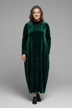 Women’s Maxi Dress with High Neck and Long Sleeves
