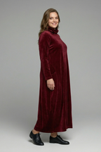 Women’s Maxi Dress with High Neck and Long Sleeves