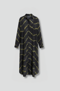 Women’s Maxi Dress with V-Neck and Button Closure