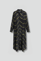 Women’s Maxi Dress with V-Neck and Button Closure