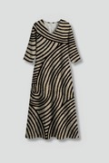 Women’s Maxi Dress with V-Neck and Short Sleeves