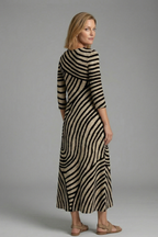 Women’s Maxi Dress with V-Neck and Short Sleeves