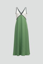 Women’s Maxi Dress with V Neckline and Sleeveless Cut