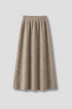 Women’s Maxi Skirt with Elastic Waistband and Textured Surface