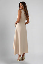 Women’s Maxi Wrap Dress with V Neckline