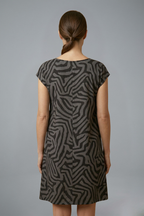 Women’s Midi Dress with A-Line Fit and Flared Sleeves