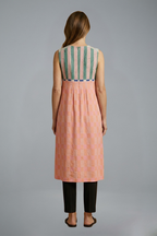 Women’s Midi Dress with Sleeveless Design and Linen Blend
