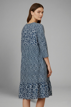Women’s Midi Dress with Structured Fit and Plain Surface