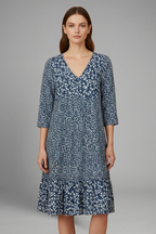 Women’s Midi Dress with Structured Fit and Plain Surface