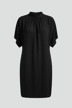 Women’s Mini Dress with Mock Neck and Split Sleeves