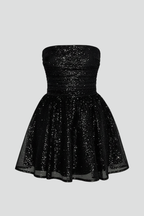 Women’s Mini Dress with Strapless Neckline