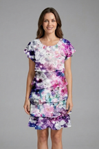 Women’s Mini Dress with V-Neck and Ruffle Hem