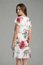 Women’s Mini Dress with V-Neck and Ruffle Hem