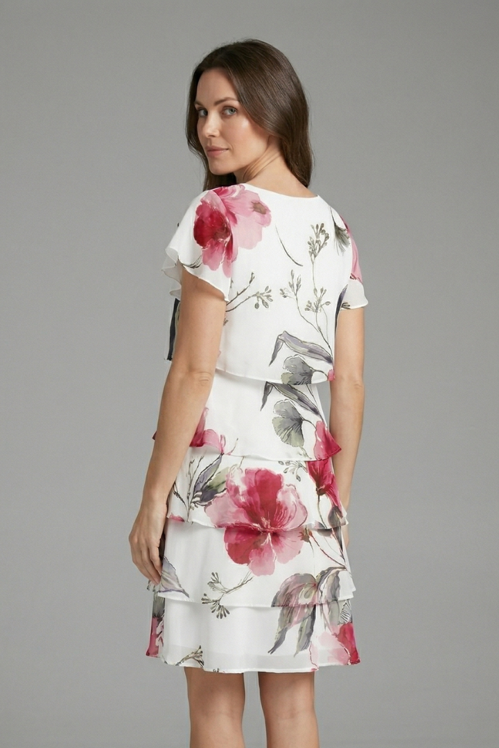 Women’s Mini Dress with V-Neck and Ruffle Hem