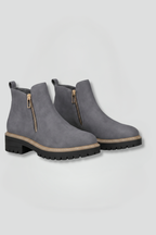Women's Orthopaedic Ankle Boots with Side Zip Closure for Fall