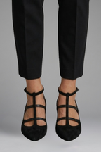 Women's Orthopaedic Heels with Ankle Strap for Office Wear