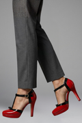 Women's Orthopaedic Heels with T Strap Design for Formal Occasions