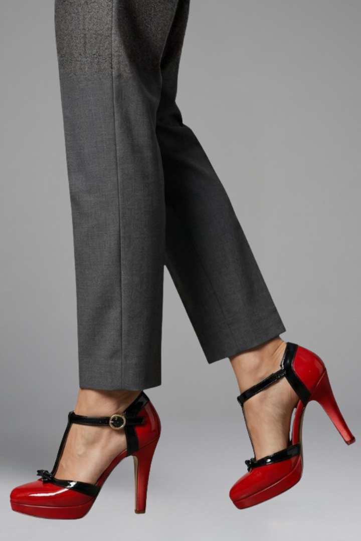 Women's Orthopaedic Heels with T Strap Design for Formal Occasions