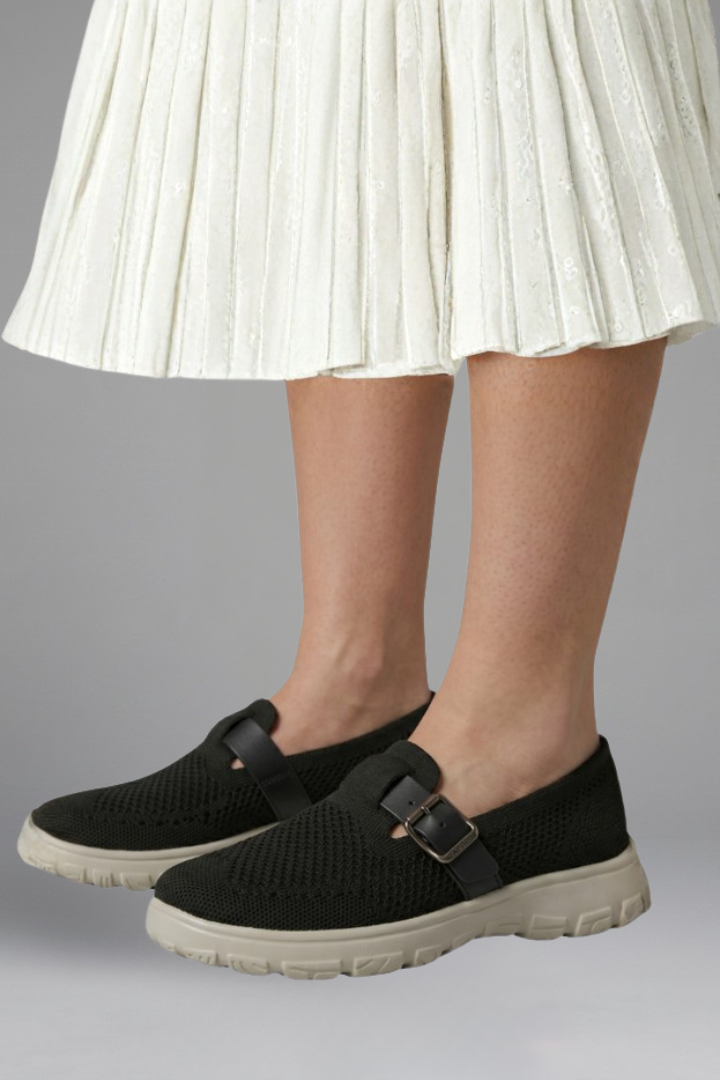 Women's Orthopaedic Loafers with Adjustable Buckle Strap for Everyday Wear