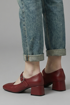 Women's Orthopaedic Mary Jane Shoes with Block Heel for Everyday Wear