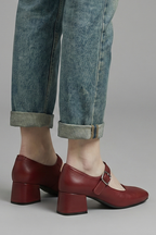 Women's Orthopaedic Mary Jane Shoes with Block Heel for Everyday Wear