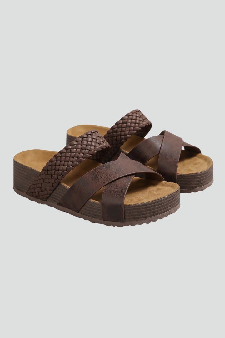 Women's Orthopaedic Sandals with Crisscross Straps for Summer