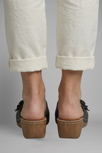 Women's Orthopaedic Sandals with Floral Applique for Summer
