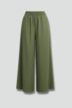Women’s Palazzo Trousers with Elastic Waist and Wide Legs