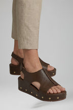 Women's Platform Sandals with Cushioned Footbed and Straps