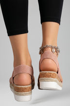 Women's Platform Sandals with Cushioned Insole and Elevated Sole