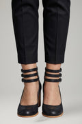 Women's Sandals with Ankle Strap and Block Heel