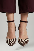 Women's Sandals with Ankle Strap and Mid Heel