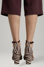 Women's Sandals with Ankle Strap and Mid Heel