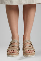 Women's Sandals with Buckle Fastening and Cushioned Footbed