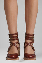 Women's Sandals with Cushioned Footbed and Buckle Fastening