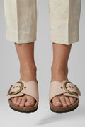 Women's Sandals with Buckle Fastening and Textured Sole