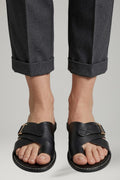 Women's Sandals with Toe Loop and Adjustable Strap