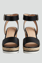 Women's Sandals with Wedge Heel and Strap Fastening