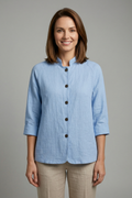 Women’s Shirt with Button Fastening and Long Sleeves