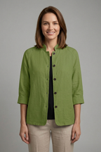 Women’s Shirt with Button Fastening and Long Sleeves