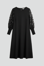 Women’s Short Dress with Lace Sleeves