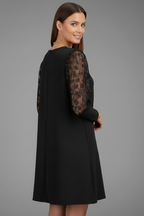 Women’s Short Dress with Lace Sleeves