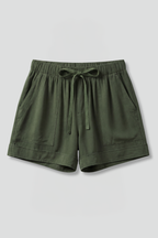 Women’s Shorts with Drawstring Waist and Relaxed Fit
