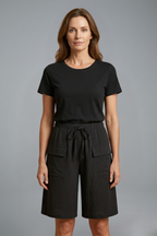 Women’s Shorts with Elasticated Waistband and Drawstring