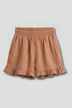 Women's Shorts with Ruffle Hem for Casual Wear