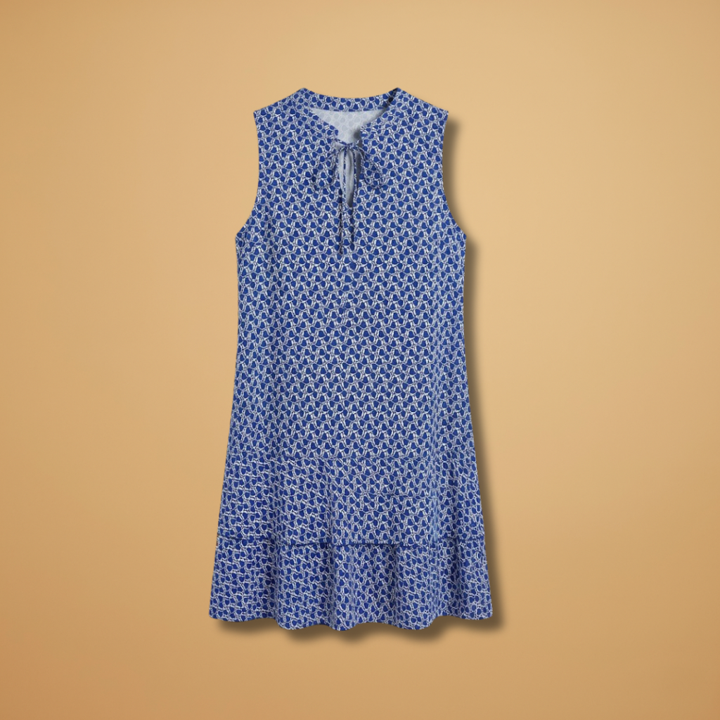 Women’s Sleeveless Dress with Abstract Print