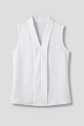Women’s Sleeveless Top with Round Neck and Plain Surface