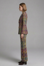 Women’s Suit Set with Double-Breasted Blazer and Wide Leg Trousers
